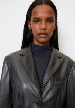 Marc O'Polo Veste En Cuir - Black -Magasin Général De Mode 038fa1963dcb44b49486efadb1568b77
