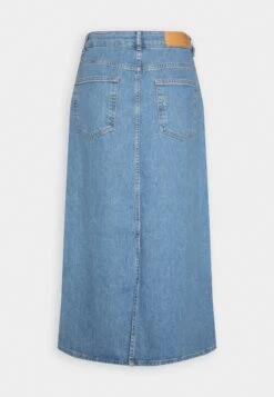 Selected Femme Slferin Long Flar Skirt - Jupe Trapèze - Medium Blue Denim -Magasin Général De Mode 045d5bbd4667435bb5804fe351014e14