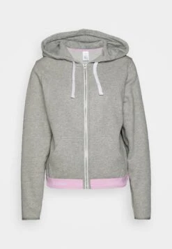 CALVIN KLEIN UNDERWEAR Hoodie Full Zip - Haut De Pyjama - Grey Heather/Pale Orchid