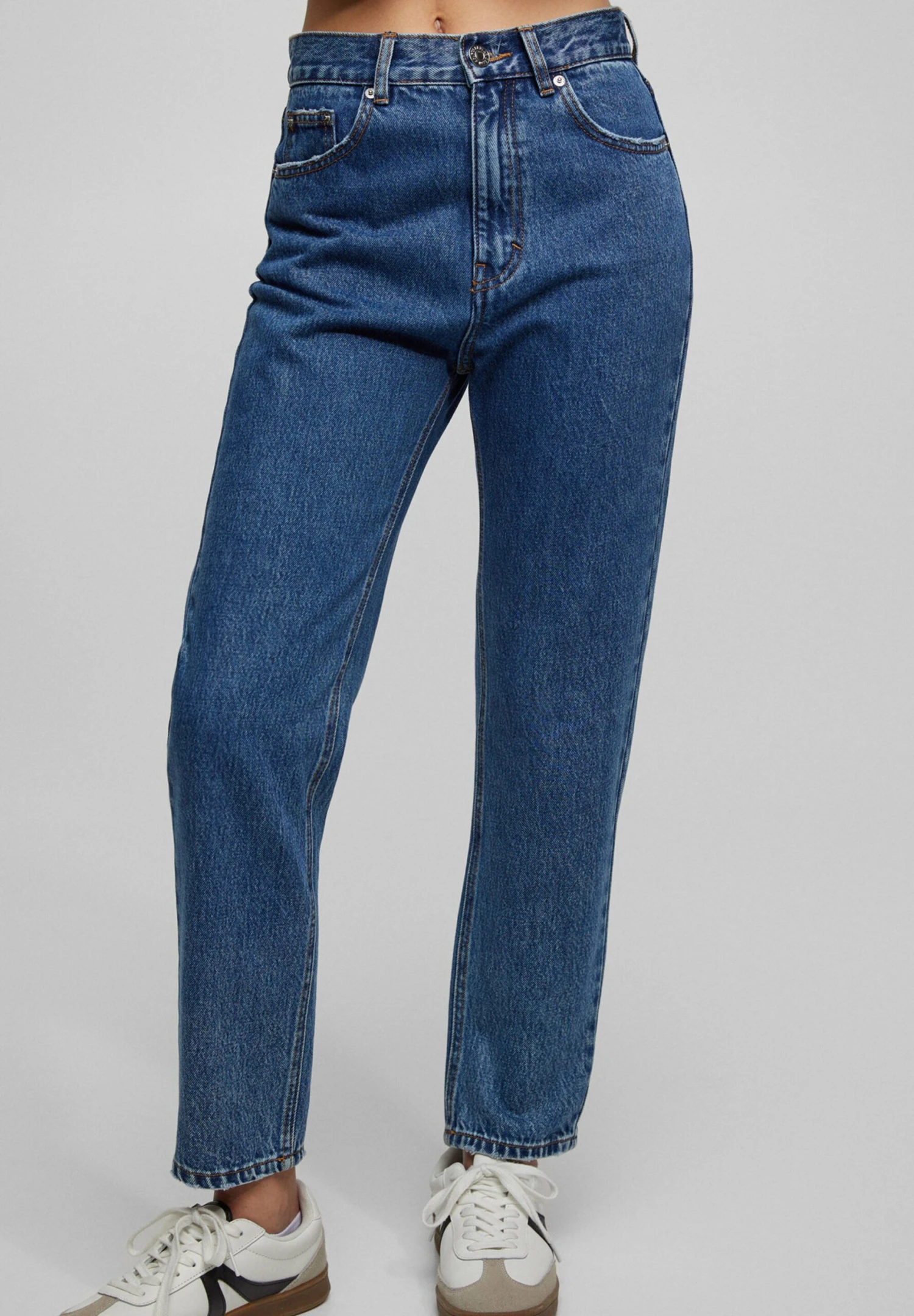 PULL & BEAR Mom Fit - Jeans Fuselé - Dark-Blue Denim 3 PULL & BEAR Mom Fit - Jeans Fuselé - Dark-Blue Denim