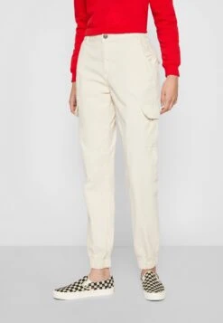 URBAN CLASSICS High Waist - Pantalon Cargo - Whitesand