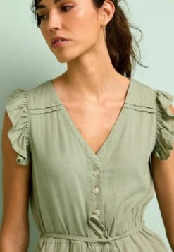 Next Mix Ruffle Sleeve Petite - Combinaison - Khaki Green -Magasin Général De Mode 1c42347444c848febd81ab40afb5ac46
