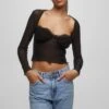 PULL & BEAR Trimmed - Blouse - Black 2 PULL & BEAR Trimmed - Blouse - Black -Magasin Général De Mode 1e7e047e99f644899f3a662e1ef5f622