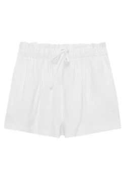 PULL & BEAR Basic Bermuda - Short - White -Magasin Général De Mode 1eb8cdb6201541bdacf818357a8c406c