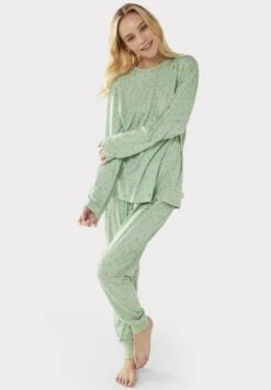 Nouvelles versions 7 Constellations Crewneck Long - Pyjama - Khaki