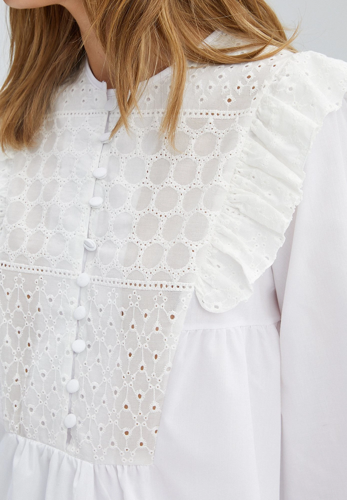 Broderie Frilled - Tunique - White 7 Broderie Frilled - Tunique - White – Image 5