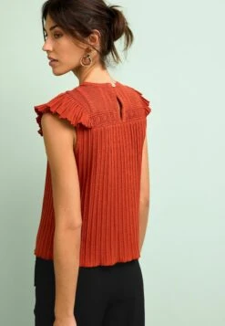 Next Frill Sleeve Standard - T-Shirt Basique - Rust Brown -Magasin Général De Mode 21f11af245ba4f08ae9bb001beb198f0