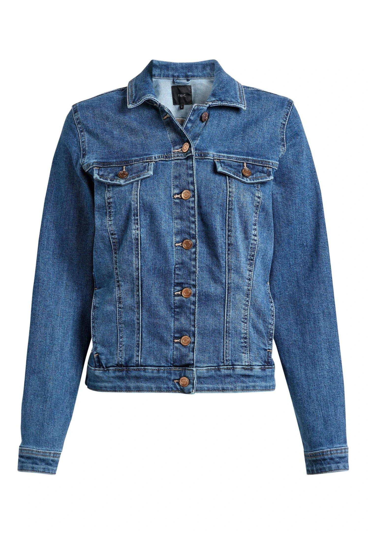 Next Veste En Jean - Mid Blue Fuller Bust 7 Next Veste En Jean - Mid Blue Fuller Bust – Image 5