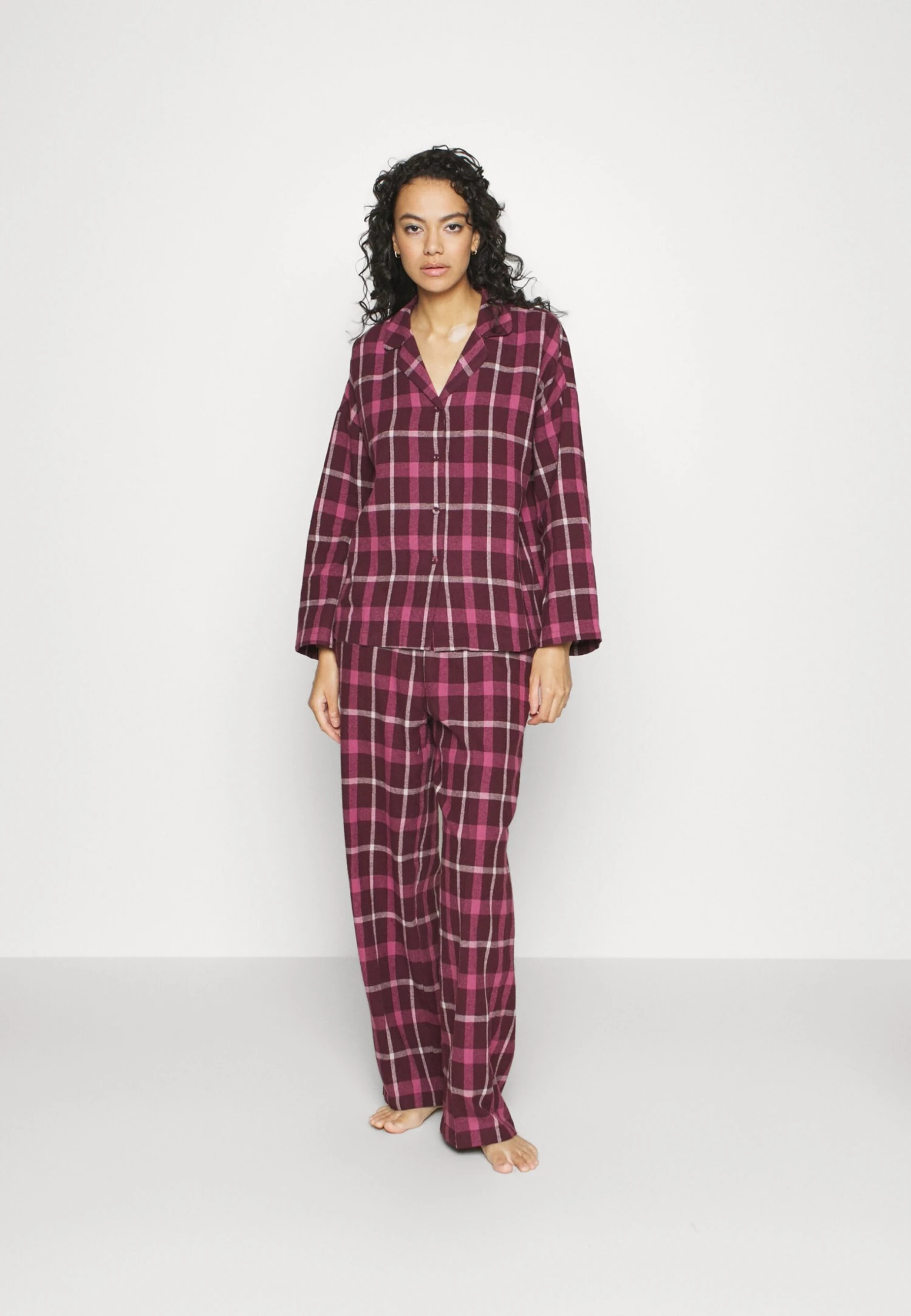 ESPRIT Flannel Check - Pyjama - Bordeaux/Red 3 ESPRIT Flannel Check - Pyjama - Bordeaux/Red