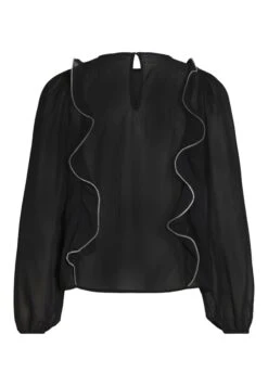 Vila Vimetina Plisse - Blouse - Black -Magasin Général De Mode 25e24db5e45f43fb92d0acbbd6f5b8c0