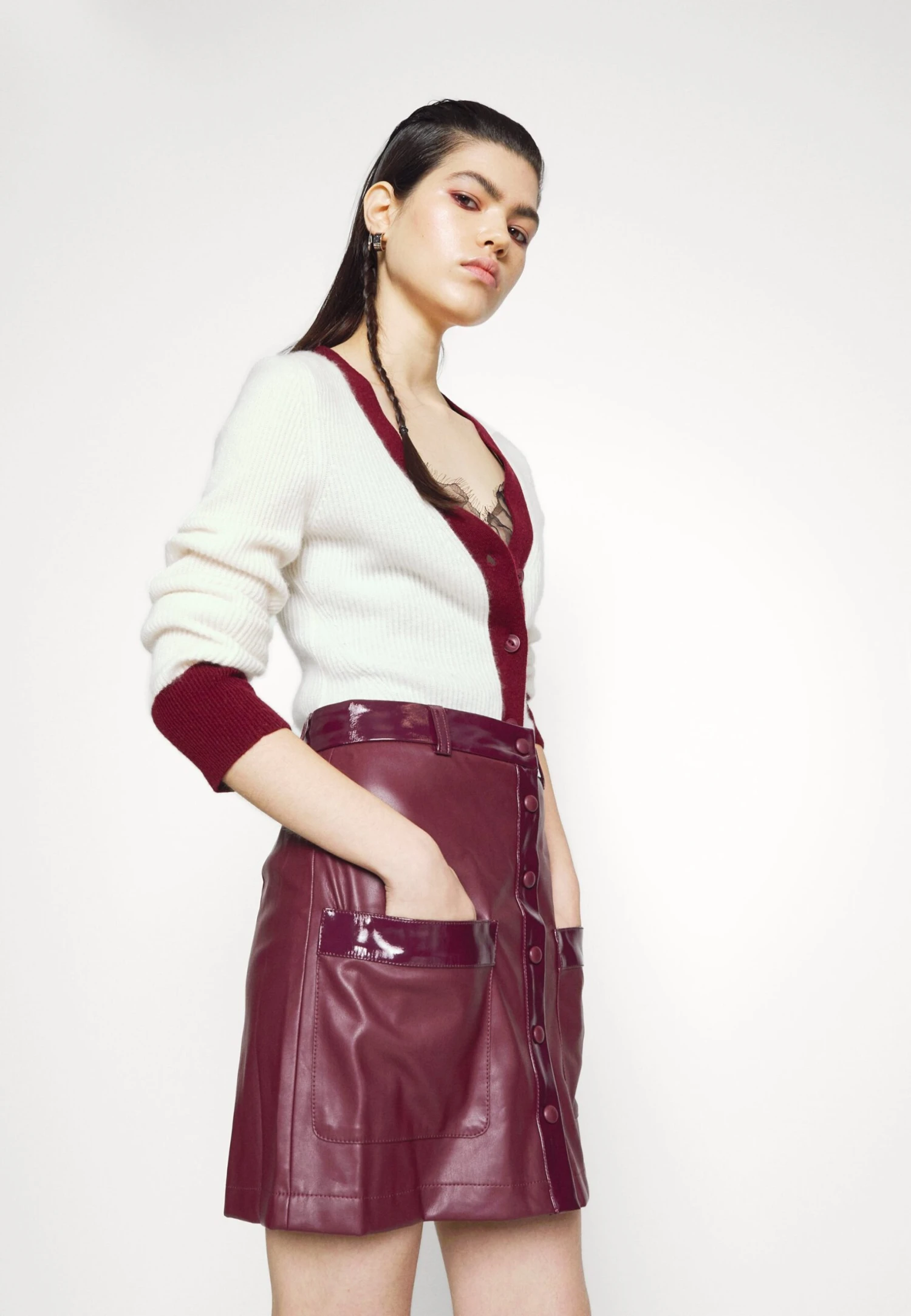 Staud Paper Skirt - Minijupe - Plum 8 Staud Paper Skirt - Minijupe - Plum – Image 6