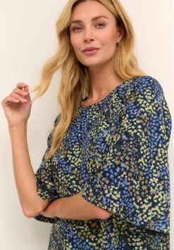 Kaffe Kaulrika - Blouse - Midnight Blue Green Flowers -Magasin Général De Mode 2dacfa9ddf0b4d04bd4945925d2831d1