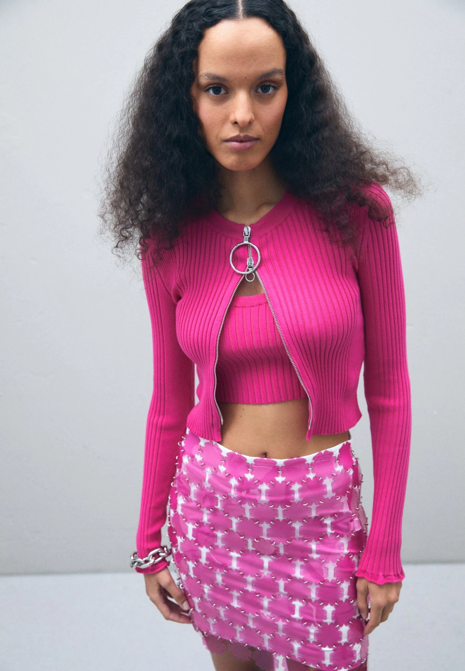 Paco Rabanne Cardigan - Gilet - Pink 3 Paco Rabanne Cardigan - Gilet - Pink