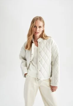 DeFacto Veste Mi-Saison - Ecru