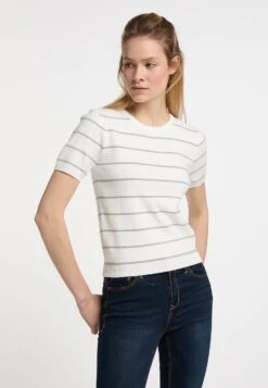 Dreimaster Kurzarm Bridgeport - T-Shirt Imprimé - Wollweiss Grau Melange -Magasin Général De Mode 2f3807eccddd4b338da44553732a645c