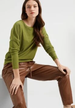 WE FASHION Met Structuur - T-Shirt À Manches Longues - Green -Magasin Général De Mode 2fecea63331d47188e957c0544be2647