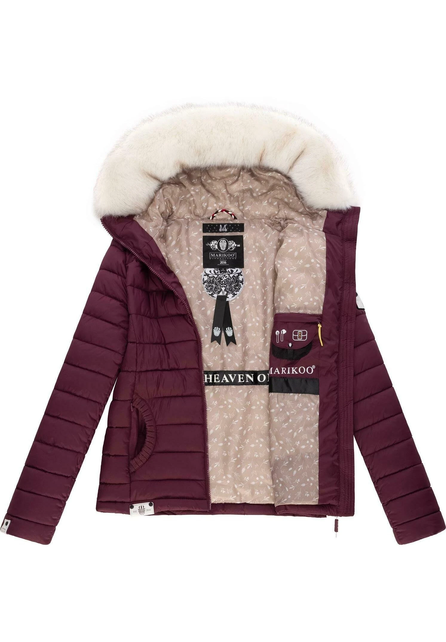 Marikoo Veste D'Hiver - Dark Red Melange 9 Marikoo Veste D'Hiver - Dark Red Melange – Image 7