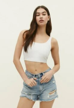 Stradivarius Ripped - Short En Jean - Used Denim