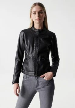 Veste En Similicuir - Black