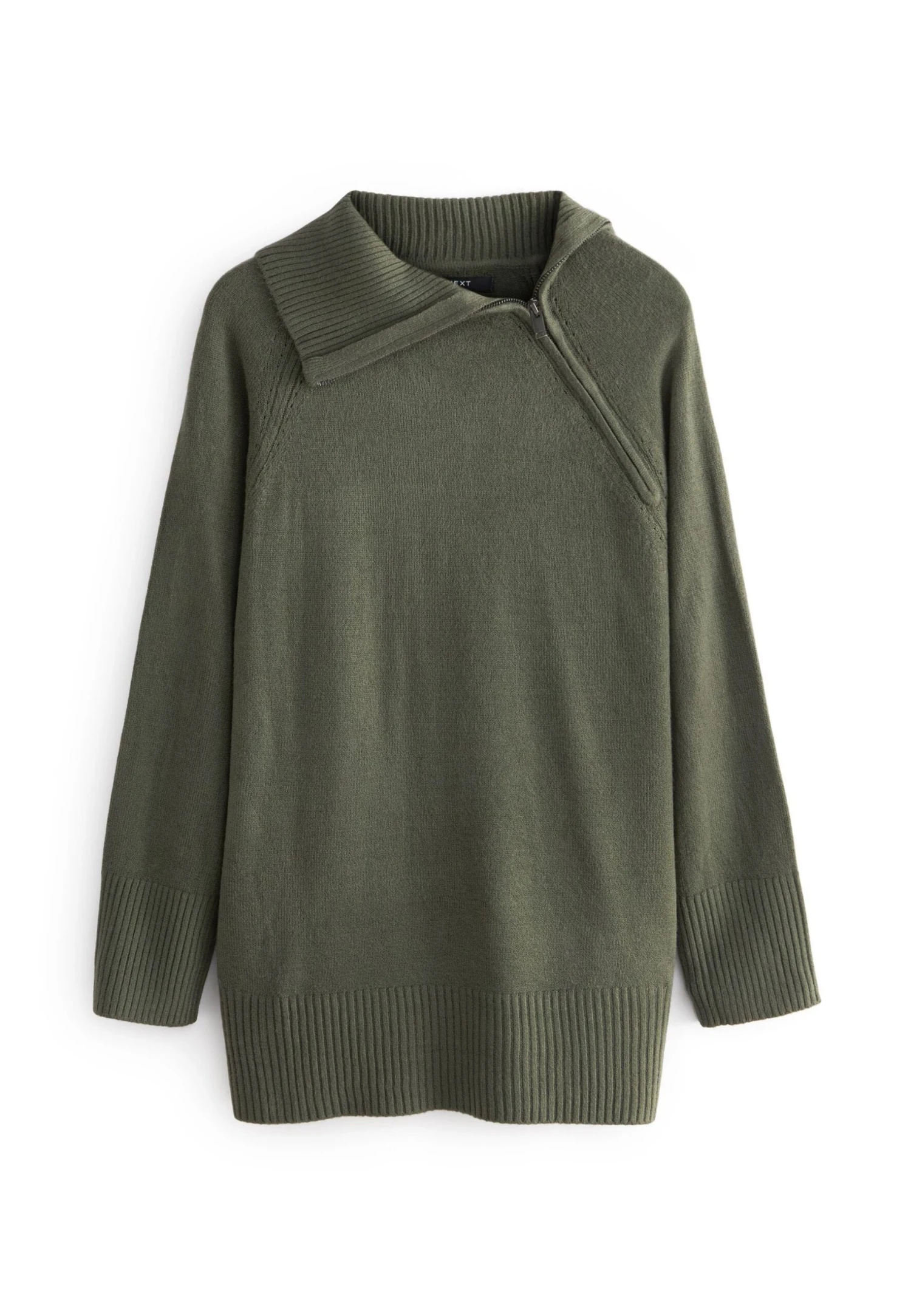 Next High Neck Zip Detail Standard - Pullover - Green 6 Next High Neck Zip Detail Standard - Pullover - Green – Image 4