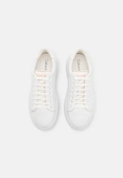 Calvin Klein Bubble Cupsole Lace Up - Baskets Basses - White/Crystal Gray -Magasin Général De Mode 39f6853705cc47d288e5c2bc044bf242