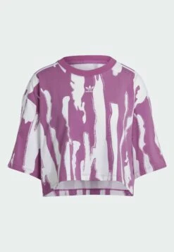Adidas Originals Thebe Magugu Cropped Tee - T-Shirt Imprimé - Purple -Magasin Général De Mode 3aa9360b7e344158bd91eda712fdc8b0