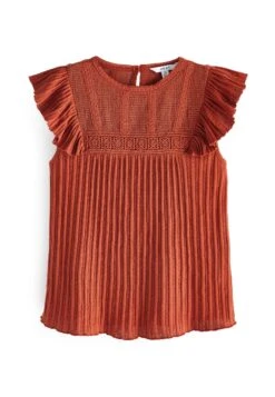 Next Frill Sleeve Standard - T-Shirt Basique - Rust Brown -Magasin Général De Mode 3da4a4dab8ec4c9aa021a84605d004eb