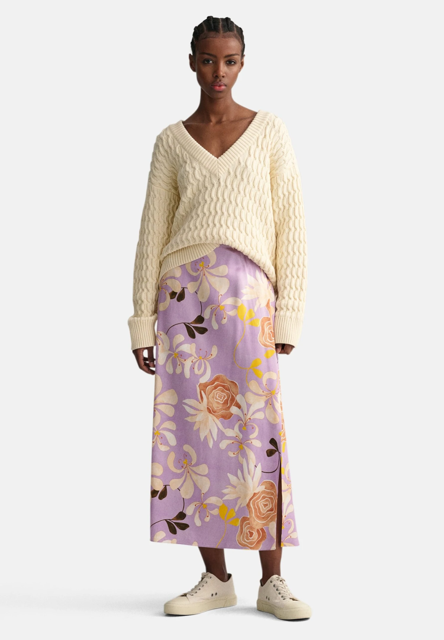 Gant Floral Print - Jupe Longue - Soothing Lilac 3 Gant Floral Print - Jupe Longue - Soothing Lilac