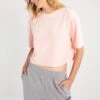 URBAN CLASSICS Short Kimono - T-Shirt Basique - Pink
