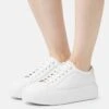 Calvin Klein Bubble Cupsole Lace Up - Baskets Basses - White/Crystal Gray