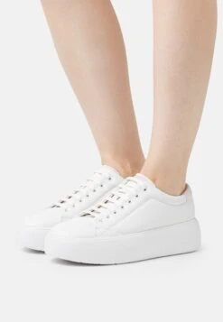 Calvin Klein Bubble Cupsole Lace Up - Baskets Basses - White/Crystal Gray