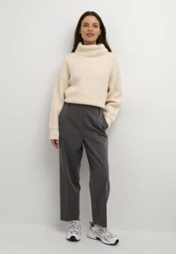 Kaffe Sakura Hw Cropped - Pantalon Classique - Dark Grey Melange -Magasin Général De Mode 40b37ac3e8a64ad583a022d21fc43ea2