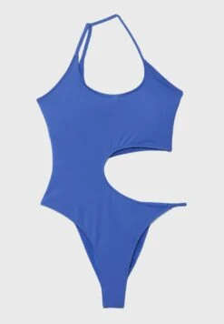 Stradivarius Asymmetric Cut-Out - Maillot De Bain - Blue -Magasin Général De Mode 44511a93c4bd4639ba0630a4a5ba6c17