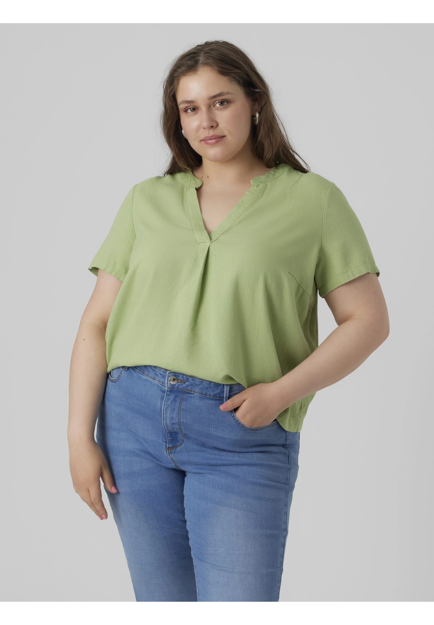 Vero Moda Curve Vmmymilo Top - Blouse - Reseda 3 Vero Moda Curve Vmmymilo Top - Blouse - Reseda