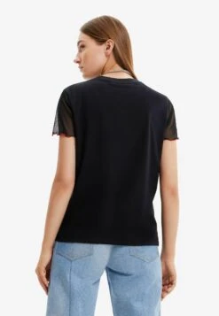 Desigual Arty Tulle Sleeve - T-Shirt Imprimé - Black -Magasin Général De Mode 4c0bb1fc704247efbd611cc57f93f426