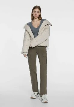 Stradivarius Lace Trim Detail - T-Shirt À Manches Longues - Dark Grey -Magasin Général De Mode 4db3adbf1db14e78a23d56a784e789e5