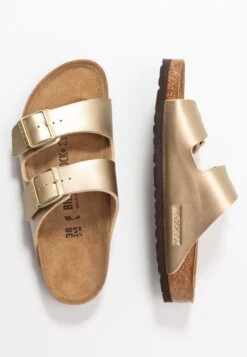 Birkenstock Arizona Bf Narrow - Chaussons - Gold -Magasin Général De Mode 5207a6f94e41418b95adcdce1ef2446b