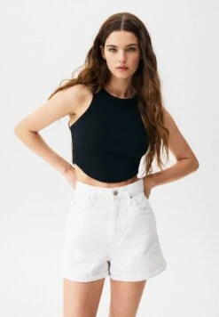 PULL & BEAR High Waist Paperbag - Short En Jean - White 12 PULL & BEAR High Waist Paperbag - Short En Jean - White -Magasin Général De Mode 542c74398bba4846a87d01342a95297f