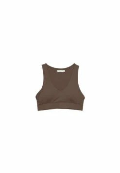 Stradivarius V-Neck - Débardeur - Brown -Magasin Général De Mode 555a110c62674f17b1affc32b2529898