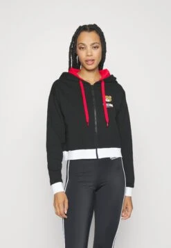 Cropped Zipped Hoodie - Haut De Pyjama - Black