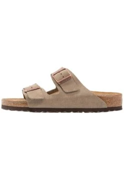 Nouvelles versions 19 Birkenstock Arizona Soft Footbed Narrow Fit - Mules - Taupe