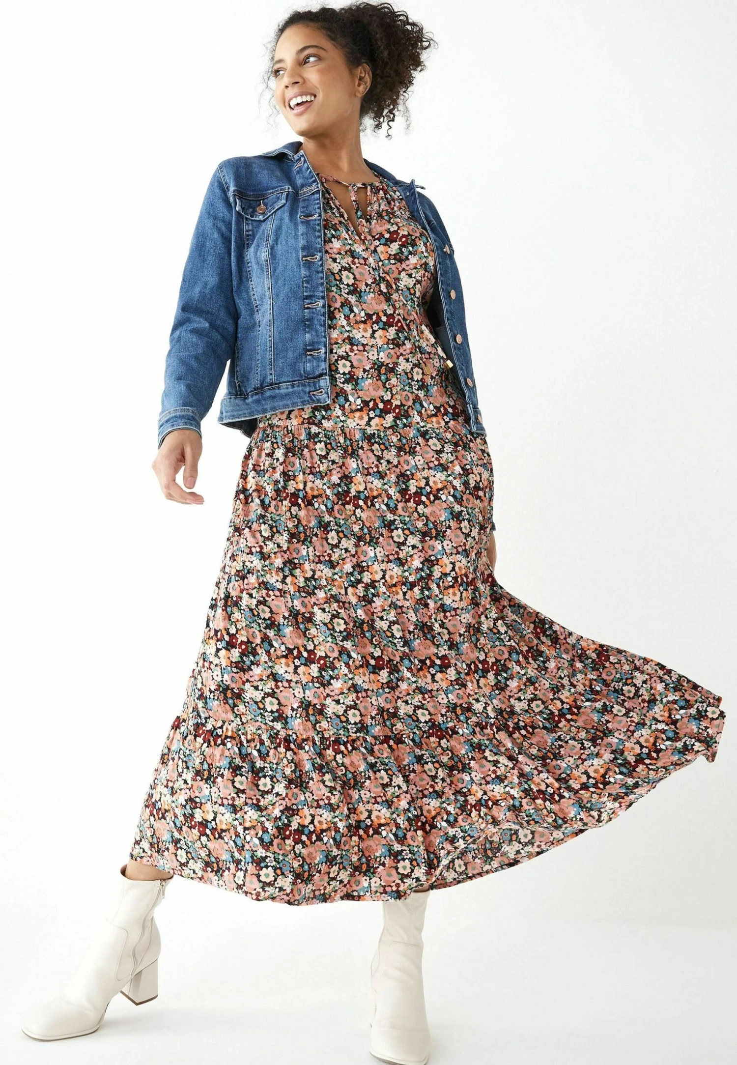 Next Veste En Jean - Mid Blue Fuller Bust 3 Next Veste En Jean - Mid Blue Fuller Bust