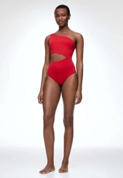 Oysho Floral Asymmetric - Maillot De Bain - Red -Magasin Général De Mode 62fad3b811ff41c085674dbef0fb9e63