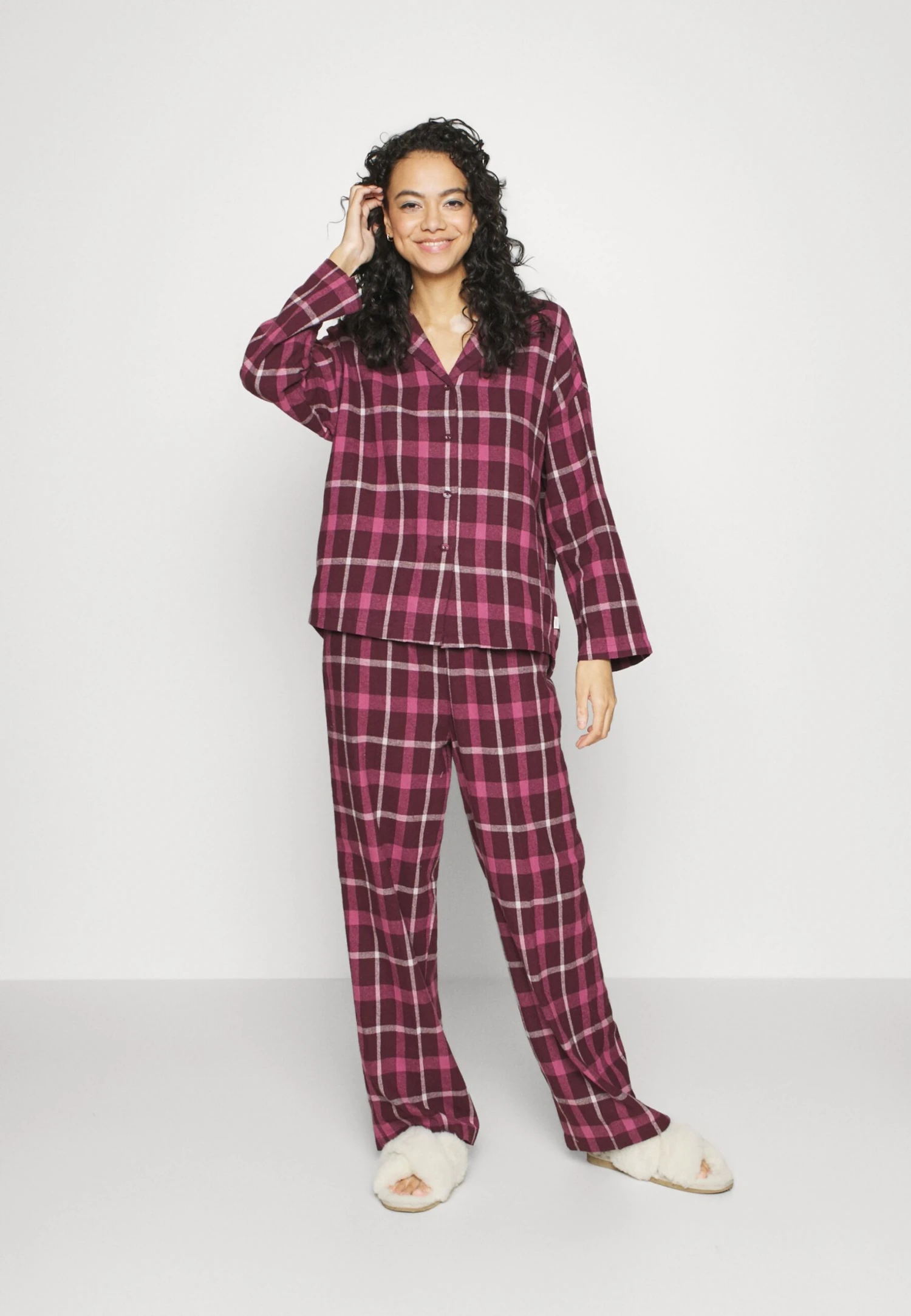 ESPRIT Flannel Check - Pyjama - Bordeaux/Red 4 ESPRIT Flannel Check - Pyjama - Bordeaux/Red – Image 2