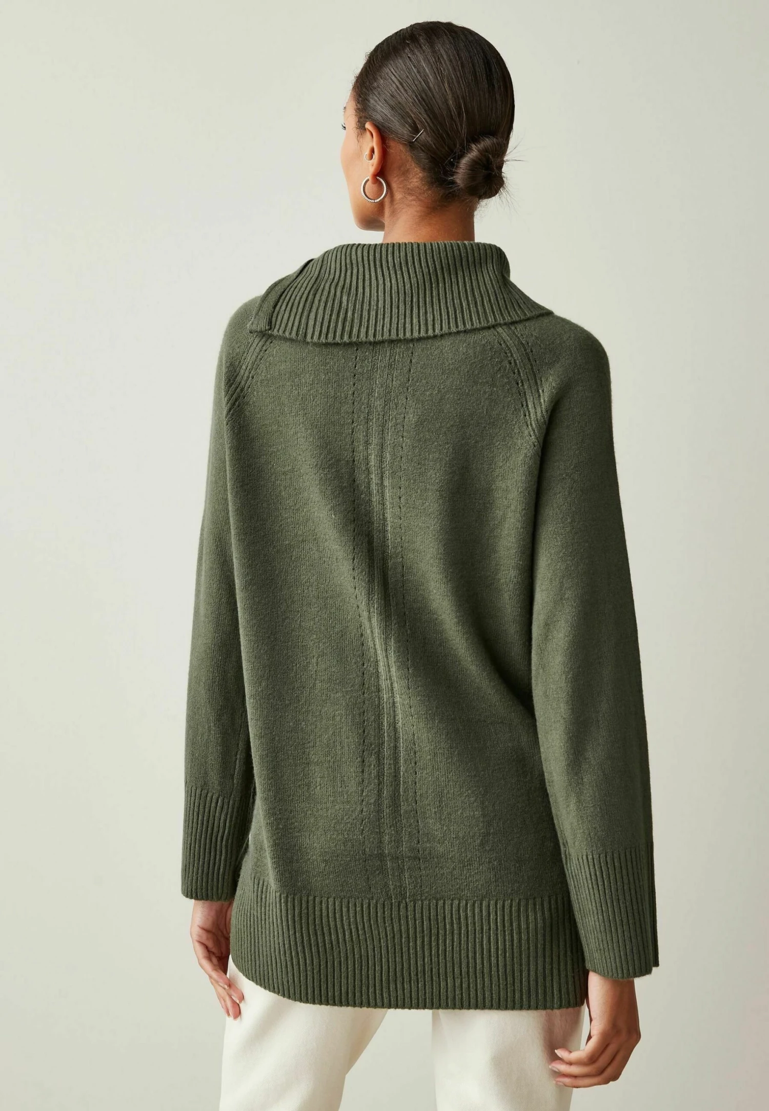 Next High Neck Zip Detail Standard - Pullover - Green 4 Next High Neck Zip Detail Standard - Pullover - Green – Image 2
