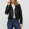 Vero Moda Perfecto - Veste En Similicuir - Black