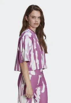 Adidas Originals Thebe Magugu Cropped Tee - T-Shirt Imprimé - Purple -Magasin Général De Mode 6e634f446f8c405a9b142412d07b6c5a