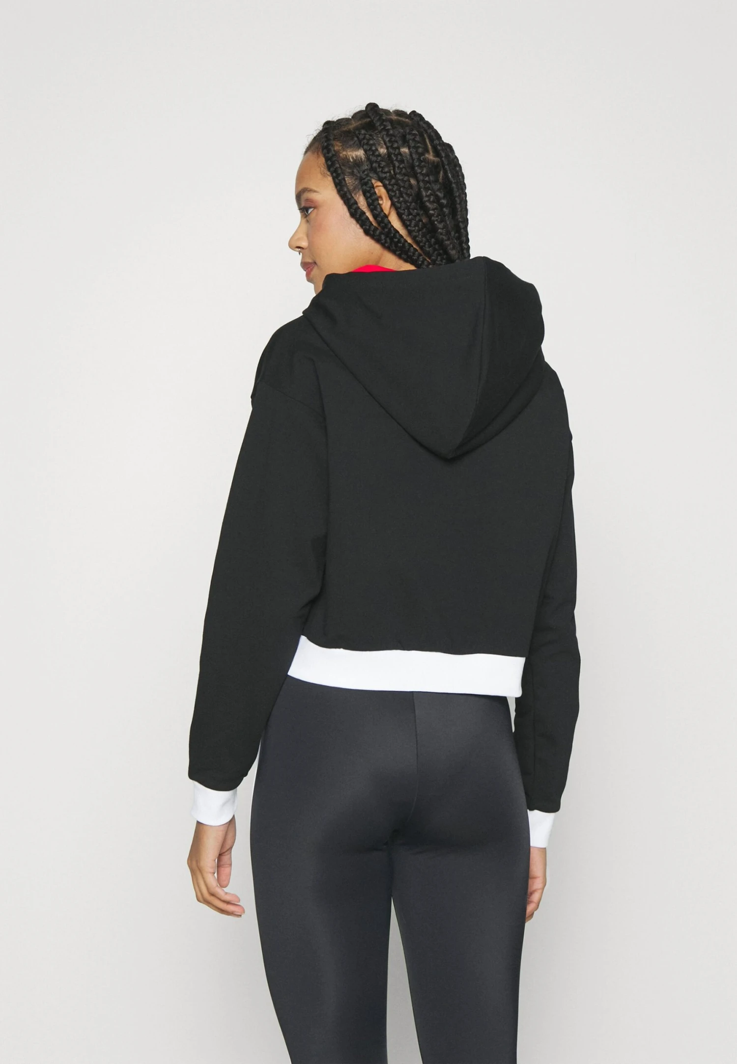 Cropped Zipped Hoodie - Haut De Pyjama - Black 5 Cropped Zipped Hoodie - Haut De Pyjama - Black – Image 3