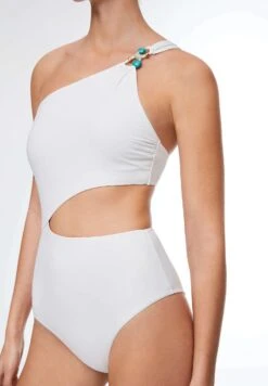 Oysho Bead Detail Asymmetric Trikini - Maillot De Bain - White -Magasin Général De Mode 75c807fa4220490fa5b7e96938000e01