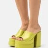 Steve Madden Cagey - Mules À Talons - Lime -Magasin Général De Mode 7e05f054239b48aa9c575534981c23af
